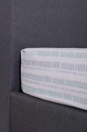Naf Naf Summit Σετ Σεντόνια King Size με Λάστιχο 240x270εκ. Blue (4τμχ)