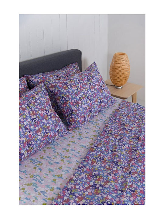 Naf Naf Sheet Sets King Size 270x280cm. Summit Lilac 4pcs
