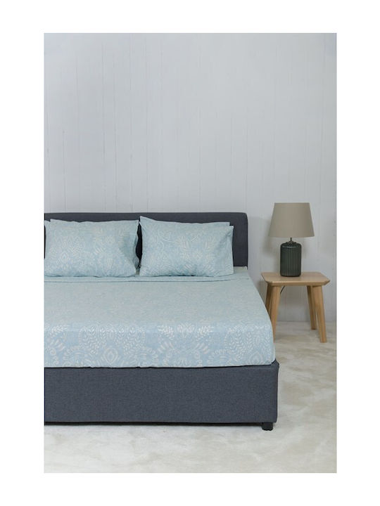 Naf Naf Summit Σετ Σεντόνια Υπέρδιπλα 240x270εκ. Atlantic Teal (4τμχ)