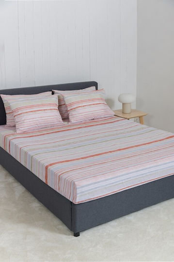 Naf Naf Set Cearșafuri King Size 270x280cm. Summit Roșu 4buc