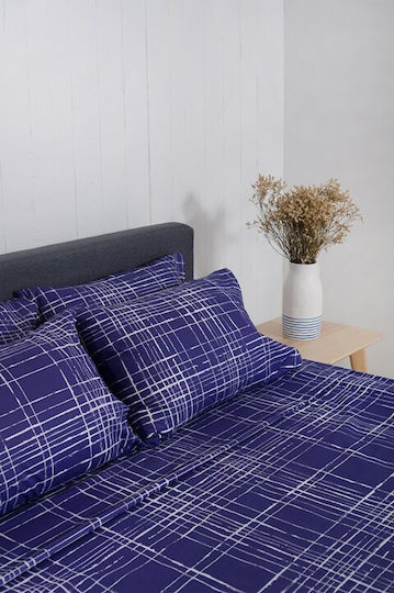 Naf Naf Sheet Sets Queen 240x270cm. Summit Pacific Blue 4pcs