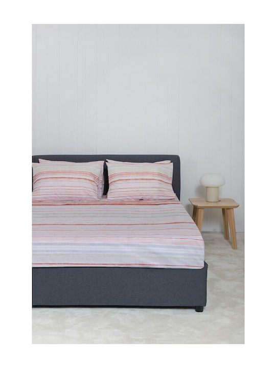 Naf Naf Summit Σετ Σεντόνια King Size με Λάστιχο 240x270εκ. Red (4τμχ)