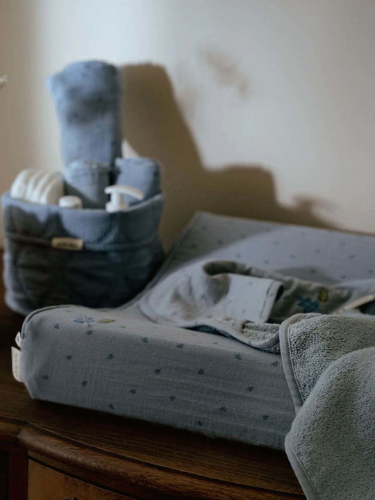Little Dutch Pure Changing Pad Cover made of Pure Denim Fabric Blue 70x50cm