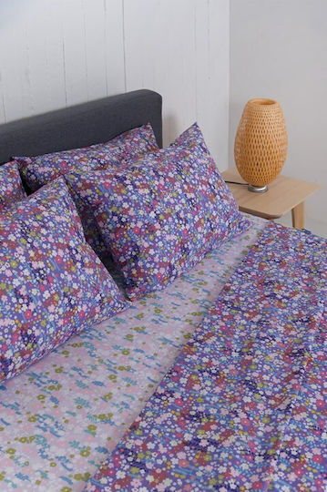 Naf Naf Summit Σετ Σεντόνια Υπέρδιπλα 240x270εκ. Lilac (4τμχ)