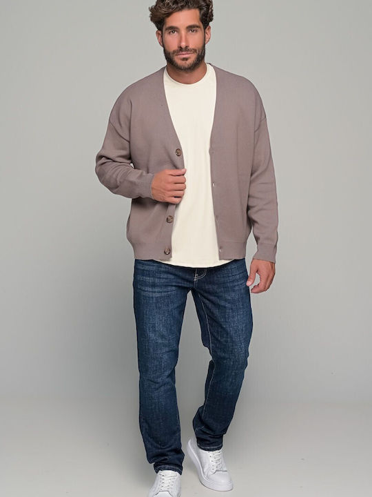 Herren Strickjacke mit Knöpfen Cigar