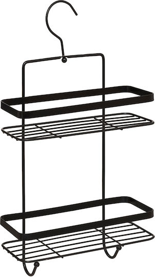 5Five An der Wand montiert Badezimmerregal Metallisch 25.5x12x31cm Schwarz 5Five An der Wand montiert Badezimmerregal Metallisch 25.5x12x31cm Schwarz