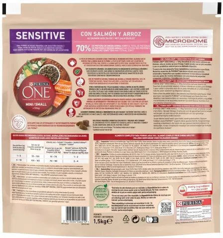 Purina One 1.5kg Dry Food for Small Breed Dogs with Salmon and Rice