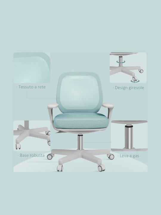Vinsetto Office Chair with Adjustable Arms Light Green