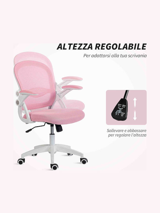 Vinsetto Scaun De Birou Cu Brațe Reglabile Roz
