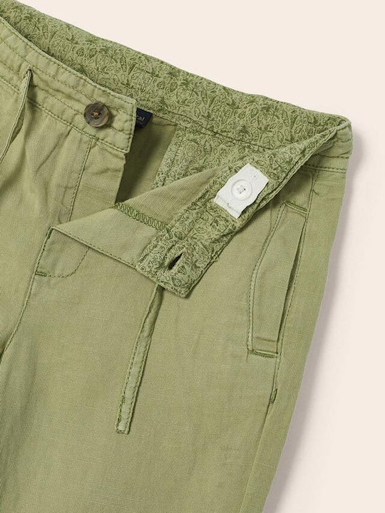 Kinder Schlaghose Leinen Khaki