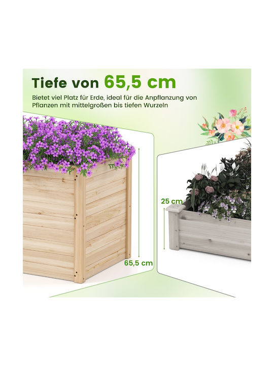 Costway Topf Hölzernes 100x64x65.5cm.