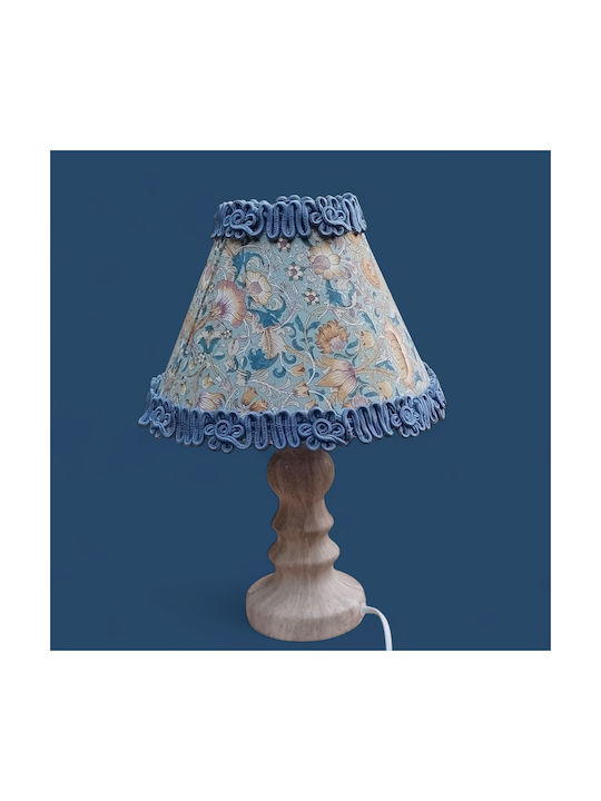 Oxygen Tribal Table Lamp for E27 Socket with Blue Shade and Base