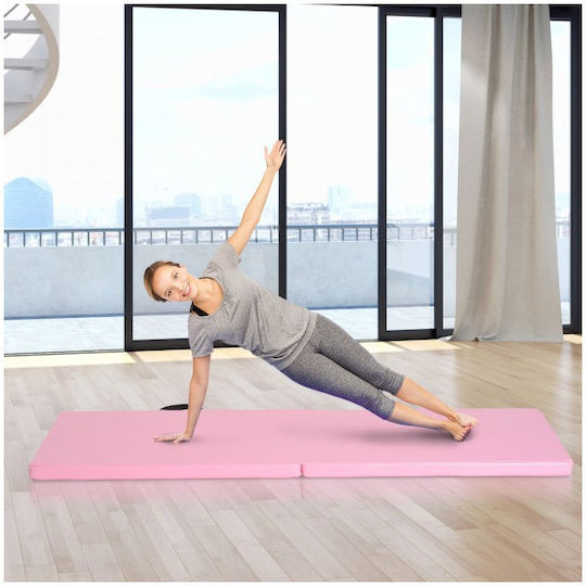 HomCom Αναδιπλούμενο Στρώμα Yoga Ροζ (180x60x5cm)