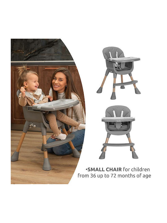 Lorelli Vanilla Baby Highchair 3 in 1 With Adjustable Height Black