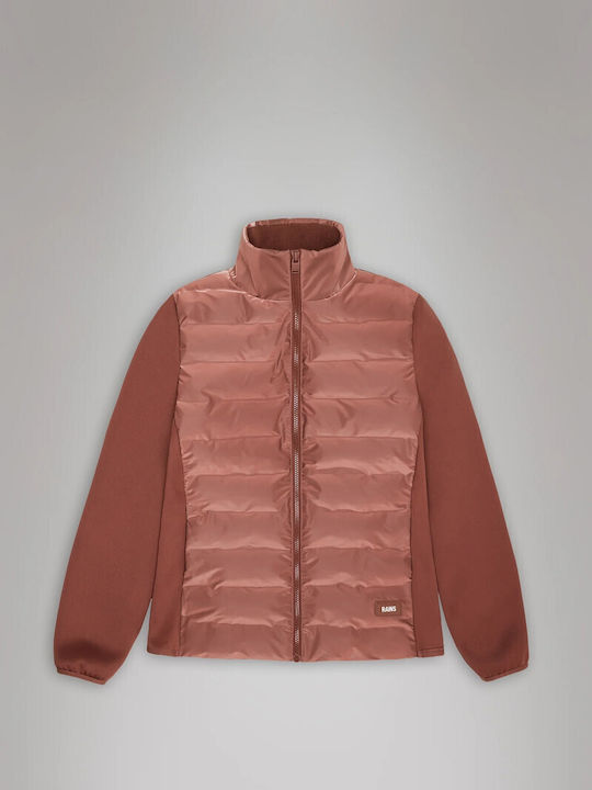 Women's Puffer Jacket Waterproof for Winter Burgundy