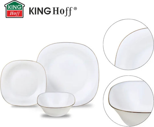 KING Hoff Бял Стъкло Сервизи за хранене 18бр