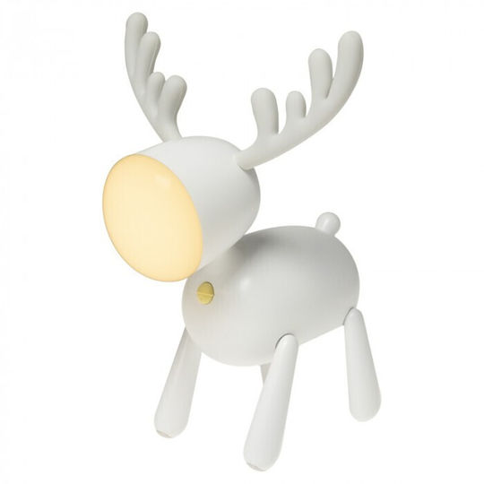 Kinder Tischlampe Nacht Weihnachtselch Weiß