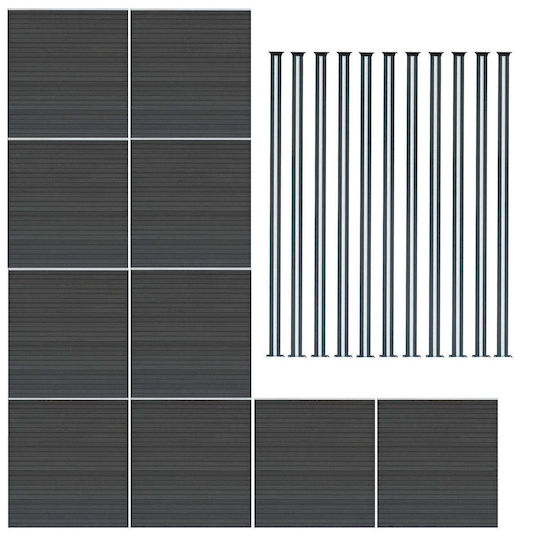 Gartenzaunmaterial aus WPC 1Stück Gray