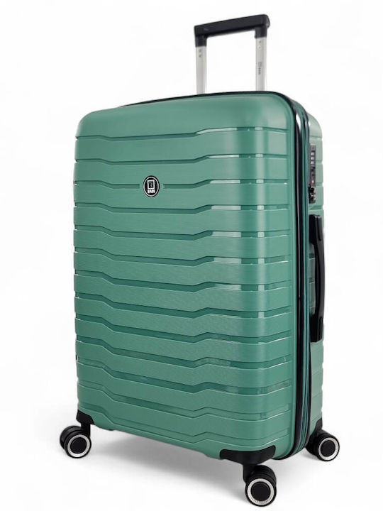 Rain Travel Suitcases Hard Mint with 4 Wheels Set of 3 Pieces