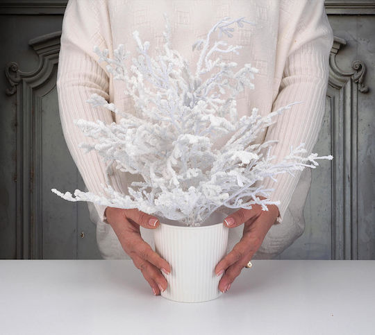 Decorațiune de Crăciun Nins Plastic Braduleț 45cm. Alb