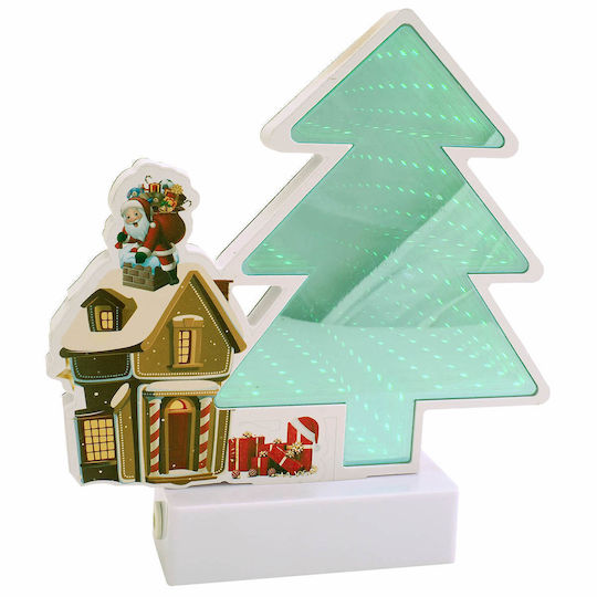 cu lumină LED Decorațiune de Crăciun Plastic Braduleț 20cm. Baterie Verde