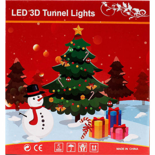 cu lumină LED Decorațiune de Crăciun Plastic Braduleț 20cm. Baterie Verde