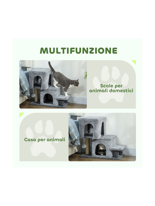 Pawhut Cats Scratching Post Gray 6x6cm