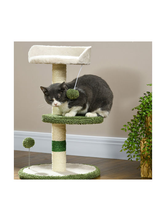 Pawhut Baum Kratzbaum Pole Grüner 30x30cm