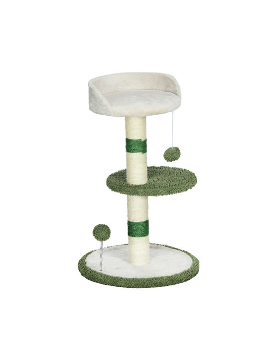 Pawhut Baum Kratzbaum Pole Grüner 30x30cm