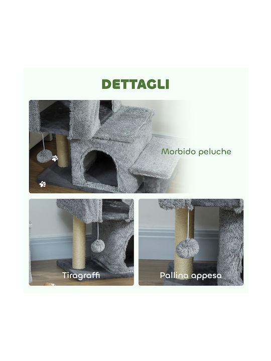 Pawhut Cats Scratching Post Gray 6x6cm