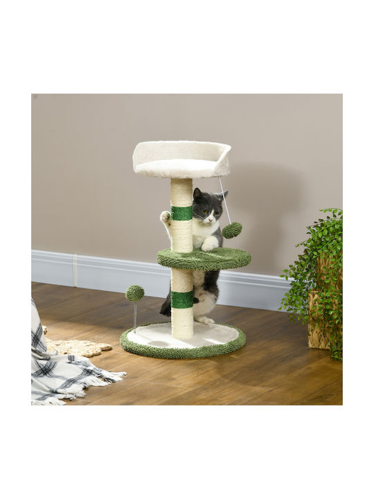 Pawhut Baum Kratzbaum Pole Grüner 30x30cm