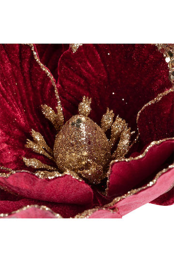 Kaemingk Christmas Fabric Decorative Flower 23cm