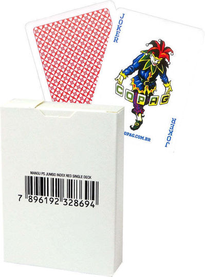 Copag 4 Corner Jumbo Poker Cards In White Box Red Color