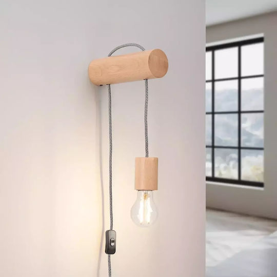 Sollux Classic Lamp Wall with Socket E27 and Switch White