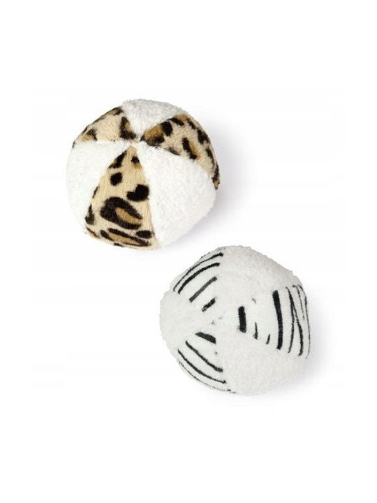 Lean Toys Fabric Ball Toy Dog White 1pcs