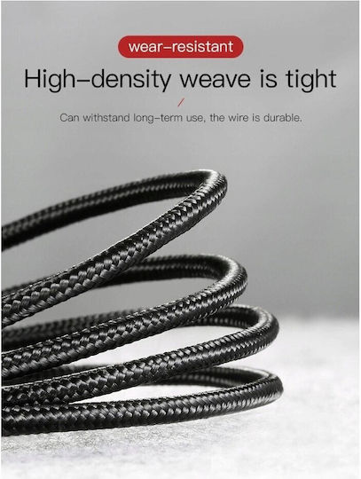 Baseus Cafule USB 2.0 Cable USB-C male - USB-A PD Κόκκινο 1m CATKLF-B91