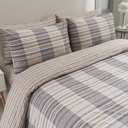 Vesta Home Bristol-1 Σετ Υπέρδιπλο 4τμχ 160x200+35εκ. με Λάστιχο Γκρι Vesta Home Bristol-1 Σετ Υπέρδιπλο 4τμχ 160x200+35εκ. με Λάστιχο Γκρι