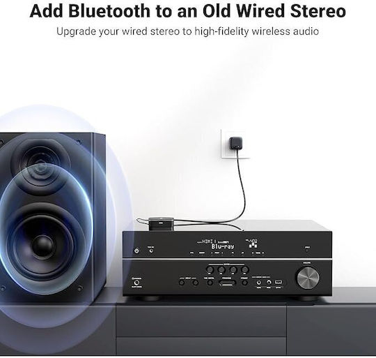Ugreen CM106 Bluetooth 5.1 Аудио Ресийвър с 2xRCA + 3.5mm AUX USB-C Захранване AptX HD Двойна Свързаност 40759P