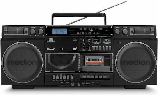Medion Tragbares Radio-CD-Spieler mit Radio USB Bluetooth Schwarzes