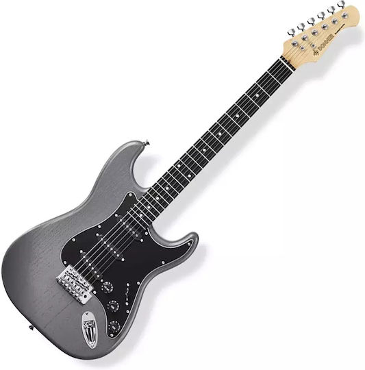 Donner Set Electric Guitar Stratocaster Black with Case