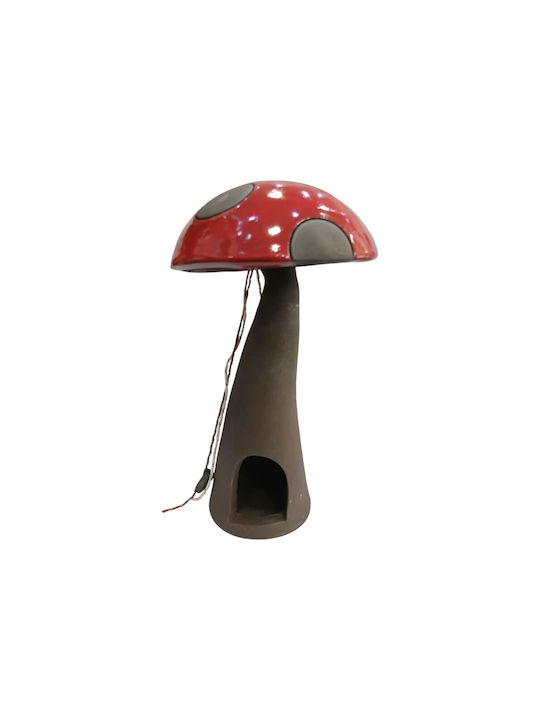 Kalliopi Silver Lucky Charm 2026 Handmade Ceramic Black Clay Mushroom Large Tealight 13x22cm Rz-31-271