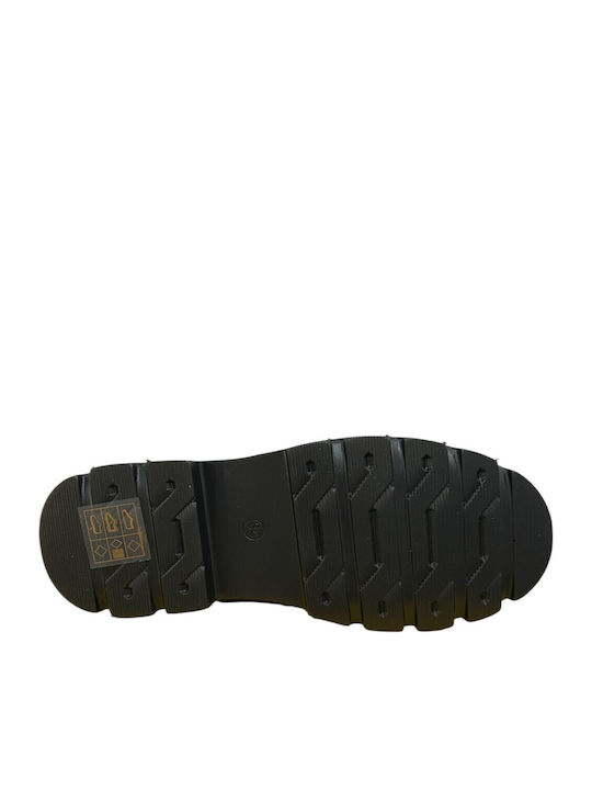 Kids Boots from Patent Leather with Zipper Black