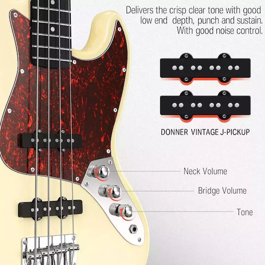 Donner 4-String Electric Bass