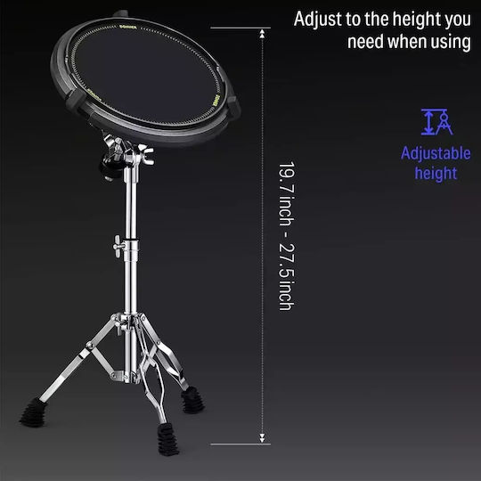 Donner EC-6678 Practice Pad Practice Surface Set Base Case Drumsticks Accessories