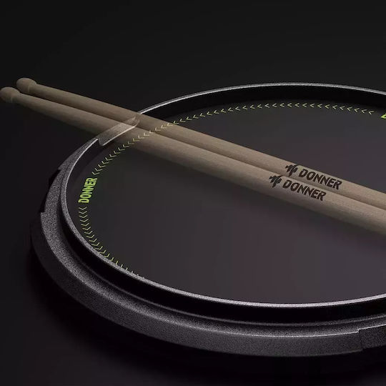 Donner EC-6678 Practice Pad Practice Surface Set Base Case Drumsticks Accessories