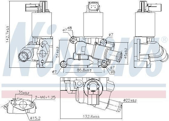 Nissens Supapă EGR Motor de mașină