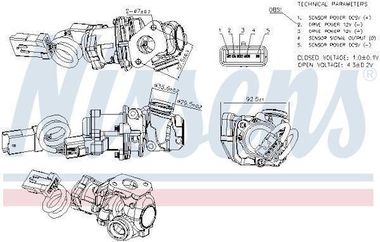 Nissens Supapă EGR Motor de mașină