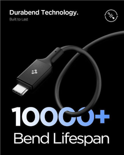 Spigen USB 2.0 Kabel USB-C männlich - USB-C 100W PD Schwarz 1,2m