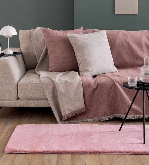 Palamaiki Lagos Teppich Rechteckig Synthetisch,Polyester/Cotton/Leather Pink