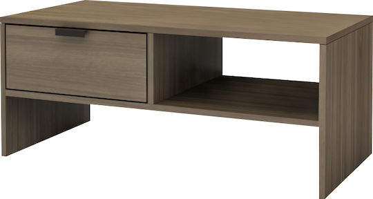 Megapap Rechteckiger Zentraler Kaffeetisch Galaxy Holz Nussbaum M100xL50xH42cm